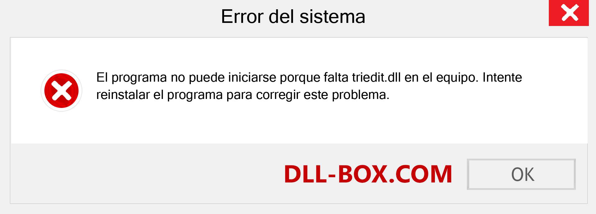 ¿Falta el archivo triedit.dll ?. Descargar para Windows 7, 8, 10 - Corregir triedit dll Missing Error en Windows, fotos, imágenes